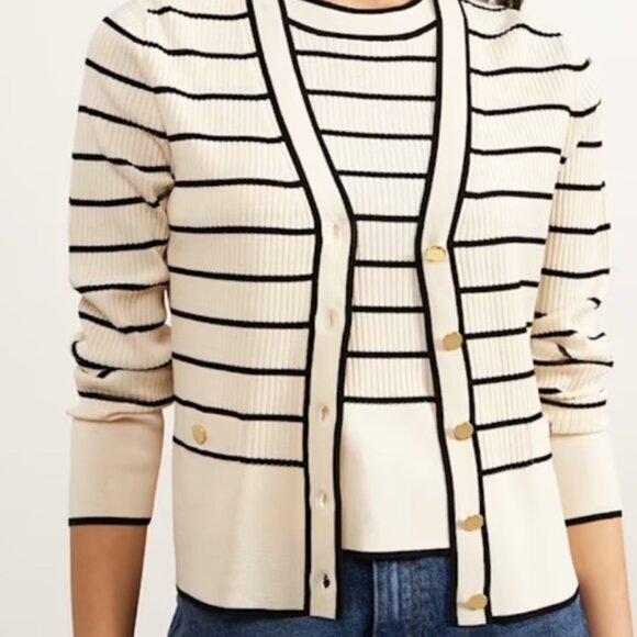 Hobbs London Belmont Cardigan black & white women's size M NWT limited edition. - Picture 7 of 7